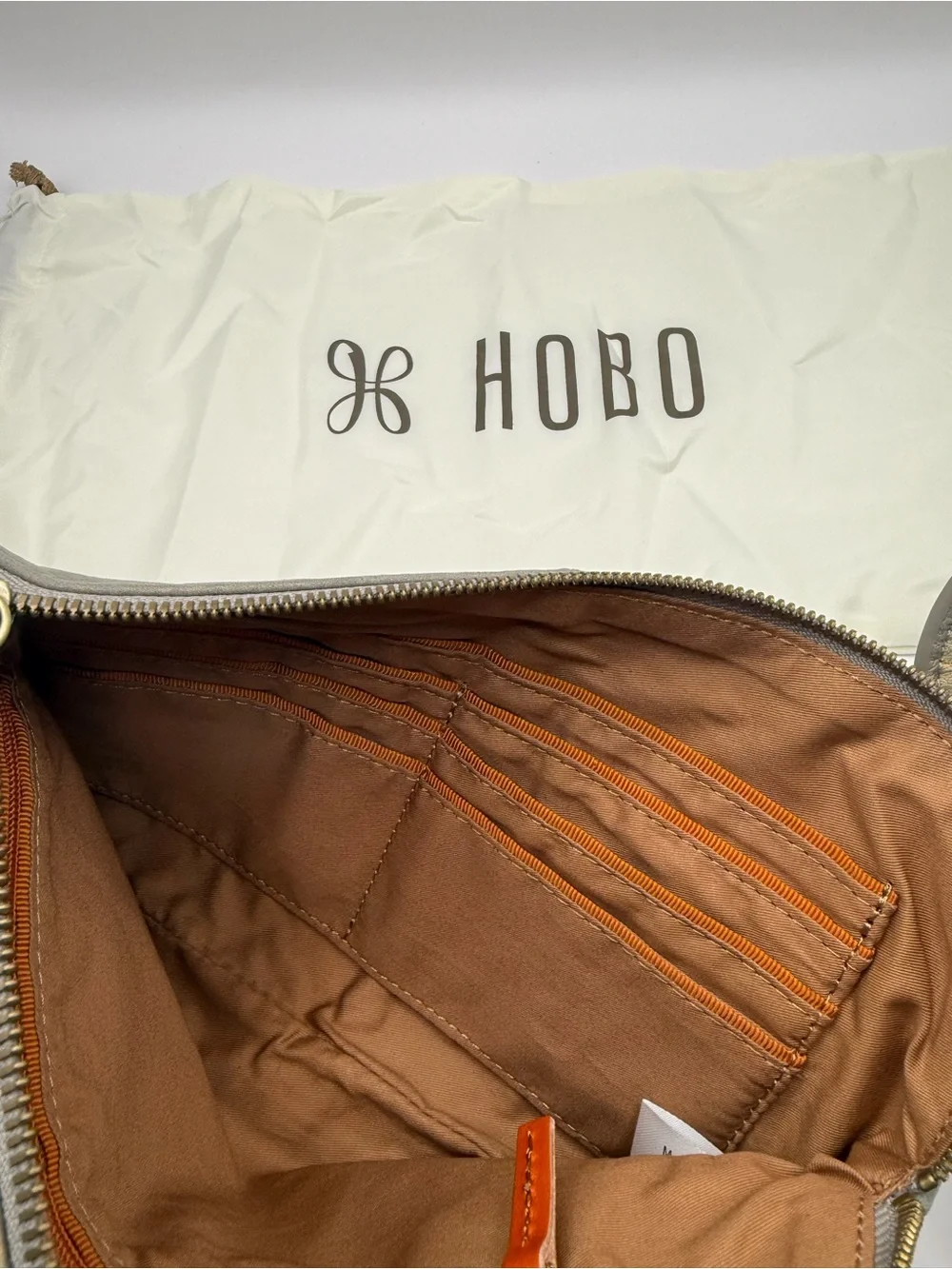 HOBO Sable Leather Wristlet Clutch Golden Granite NWT Metallic Distressed Grey